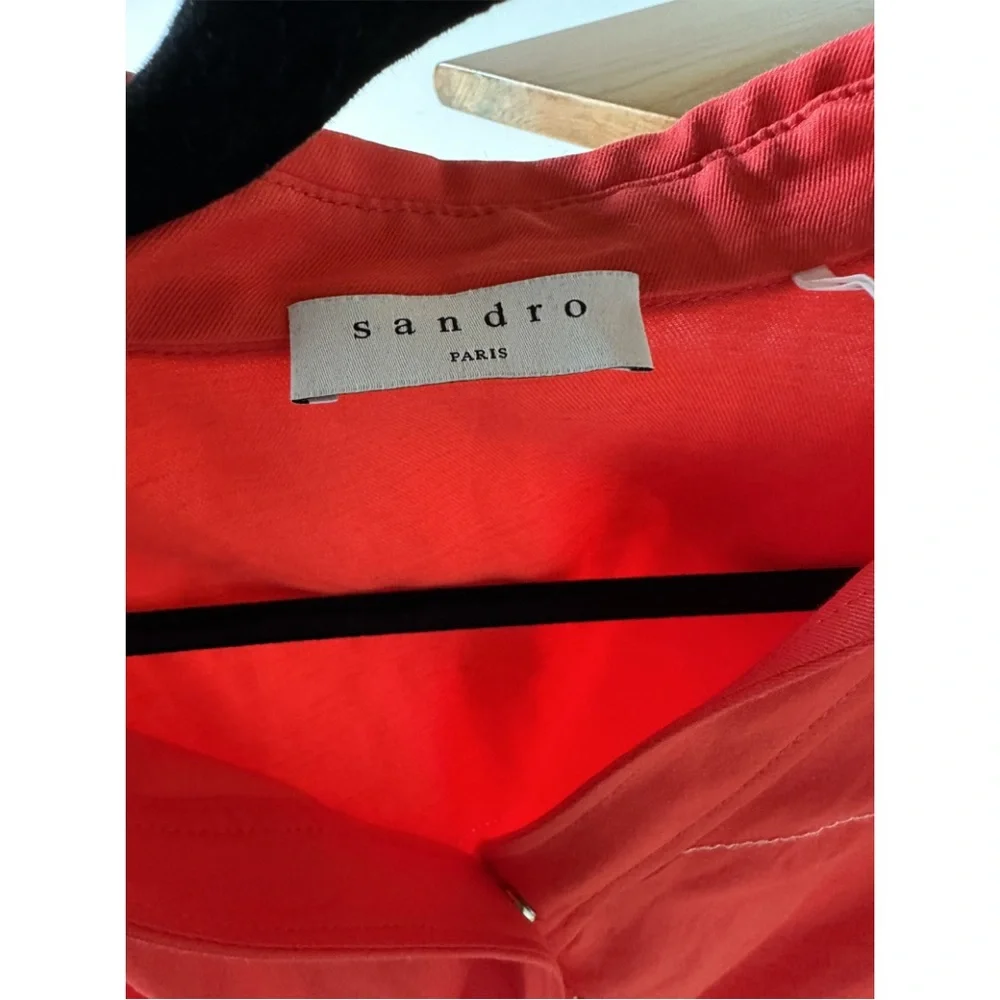 Sandro Kunga Shirt Dress Orange - Picture 5 of 6
